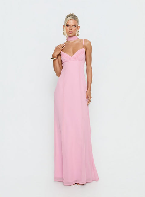 Jadira Scarf Maxi Dress | Light Pink Jadira Scarf Maxi Dress | Light Pink