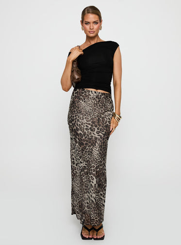 Manda Maxi Skirt Leopard