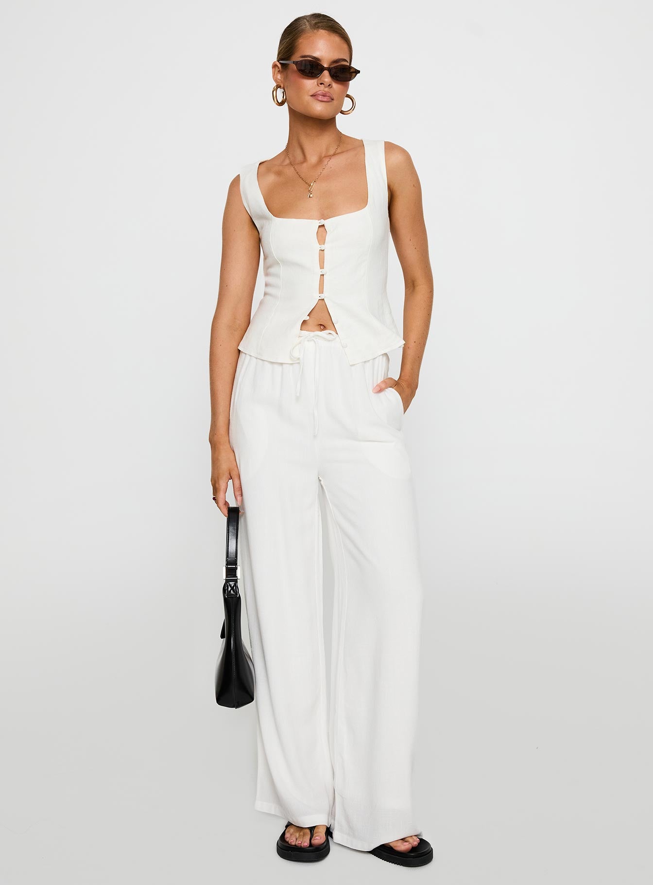 Parklea Pants Tall | White | Womens | Princess Polly Lower Impact Parklea Pants Tall | White | Womens | Princess Polly Lower Impact