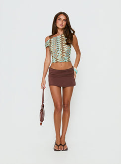 Beaming Brighter Off Shoulder Cinched Draped Top Blue