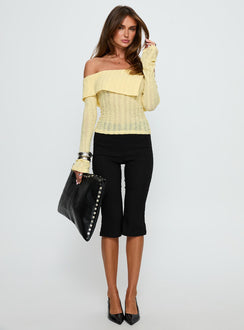 Cartrell Foldover Off Shoulder Top Lemon