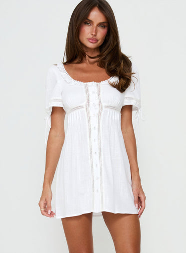 sachin and babi light blue dress White Mini Dresses - Short White Dress