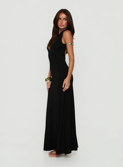 Ailany Keyhole Backless Maxi Dress Black