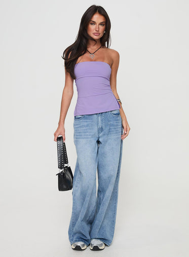 Strutter Strapless Top Purple