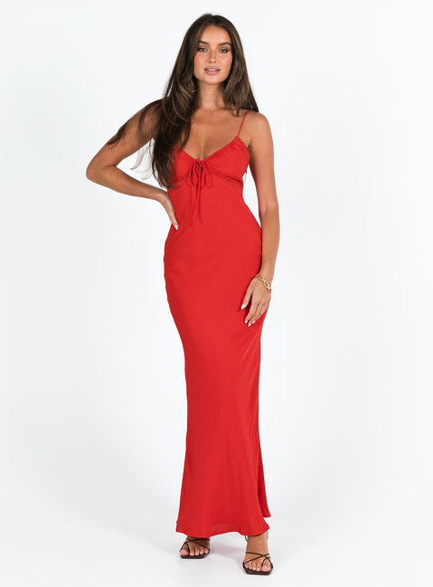 Emily Maxi Dress Red | Princess Polly Emily Maxi Dress Red | Princess Polly
