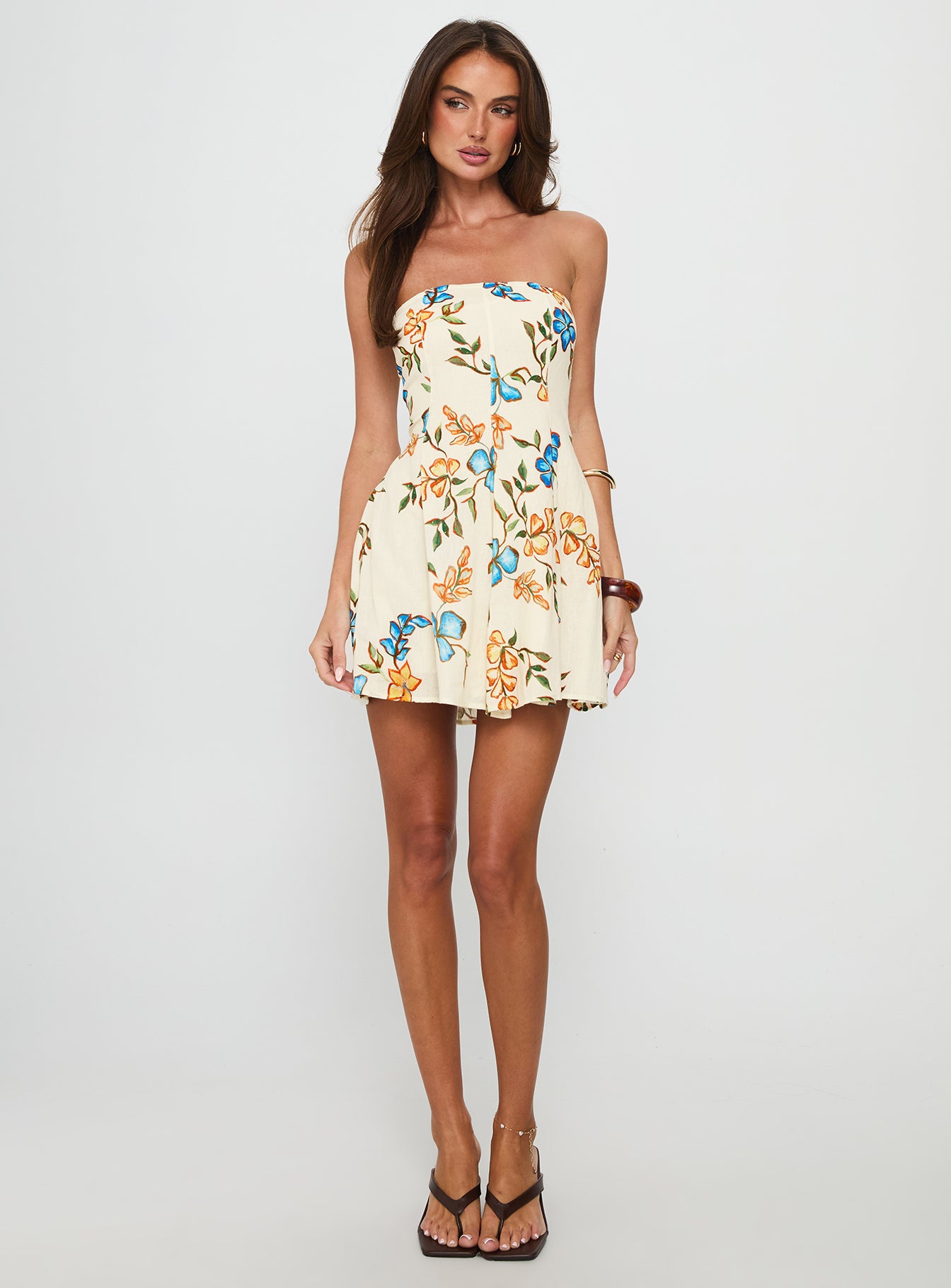princess polly tie dress Past And Present Burnout Tie Back Mini Dress | White | Womens