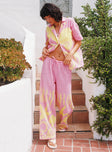 Sollene Pants Pink/yellow