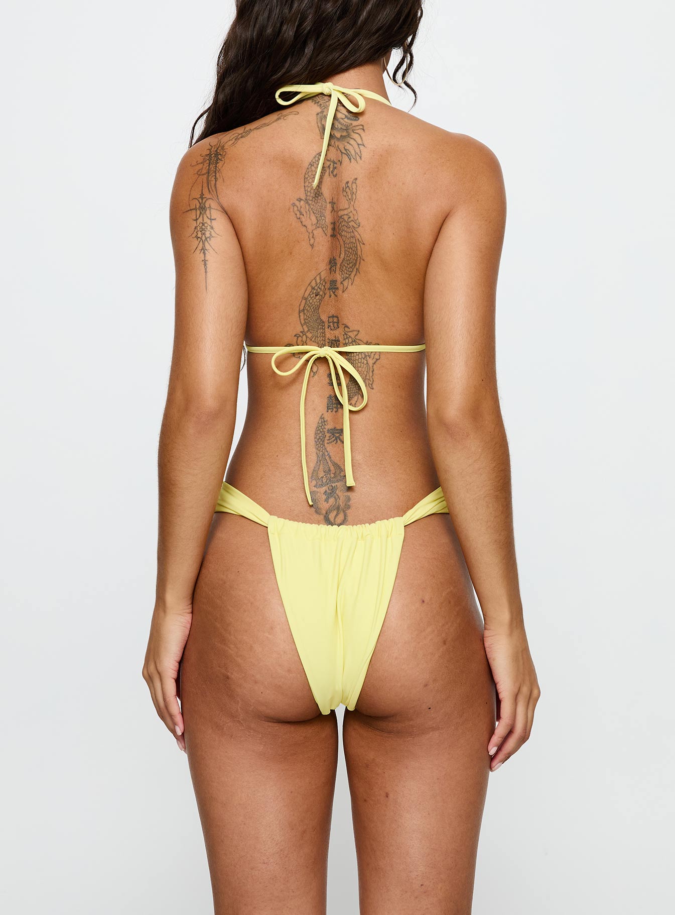 A Good Time Triangle Bikini Bottoms Yellow