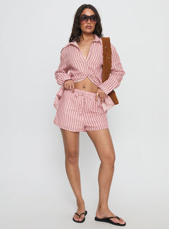 Chloe Set Pink / Brown Stripe