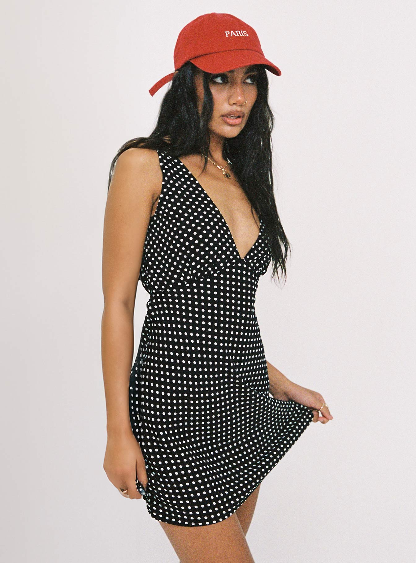 princess polly nellie mini dress black polka dot Nellie Mini Dress Black Floral