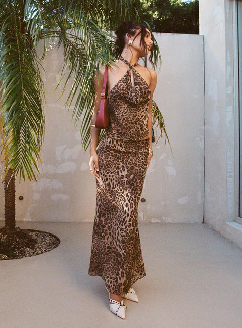 Eleganza Maxi Skirt | Leopard | Womens | Princess Polly Eleganza Maxi Skirt | Leopard | Womens | Princess Polly