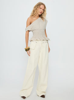 Syrena Off The Shoulder Top Natural