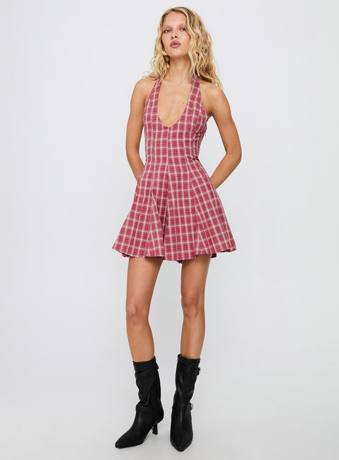 princess polly halter mini dress red Meeley Halter Mini Dress | Red | Womens