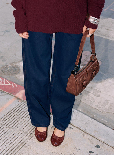 Maryanne Mid Rise Straight Leg Jeans Dark Wash