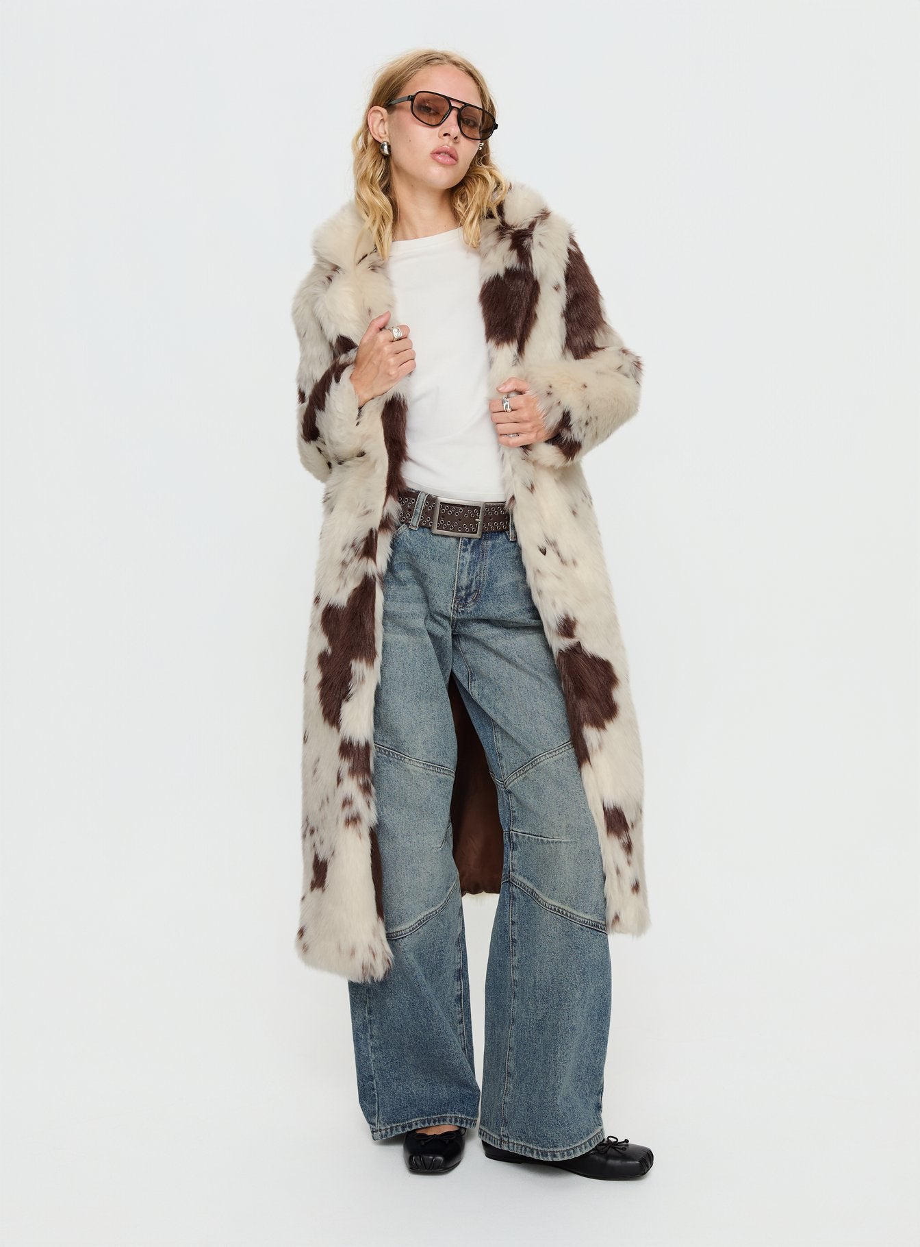 Winter Breeze Faux Fur Coat Multi | Princess Polly