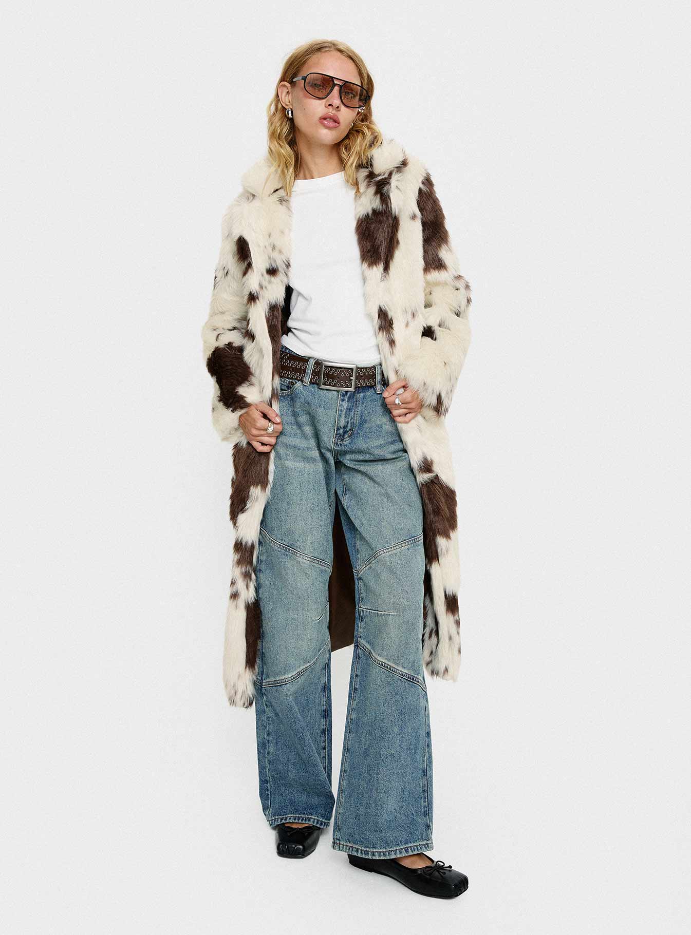 Winter Breeze Faux Fur Coat Multi | Princess Polly