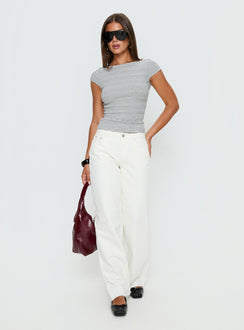 Darla Low Rise Straight Leg Jean White Petite
