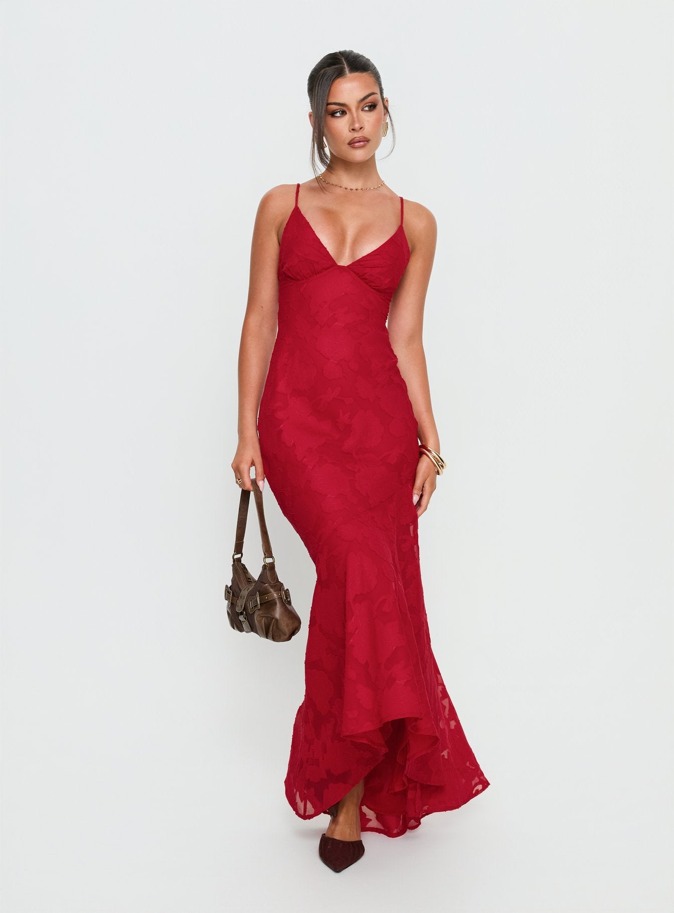 red princess polly dress Cyrene Maxi Dress Red