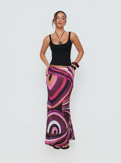 Lucidia Maxi Skirt Pink Retro