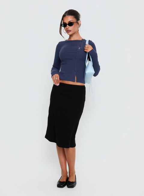 Passoni Long Sleeve Top Navy