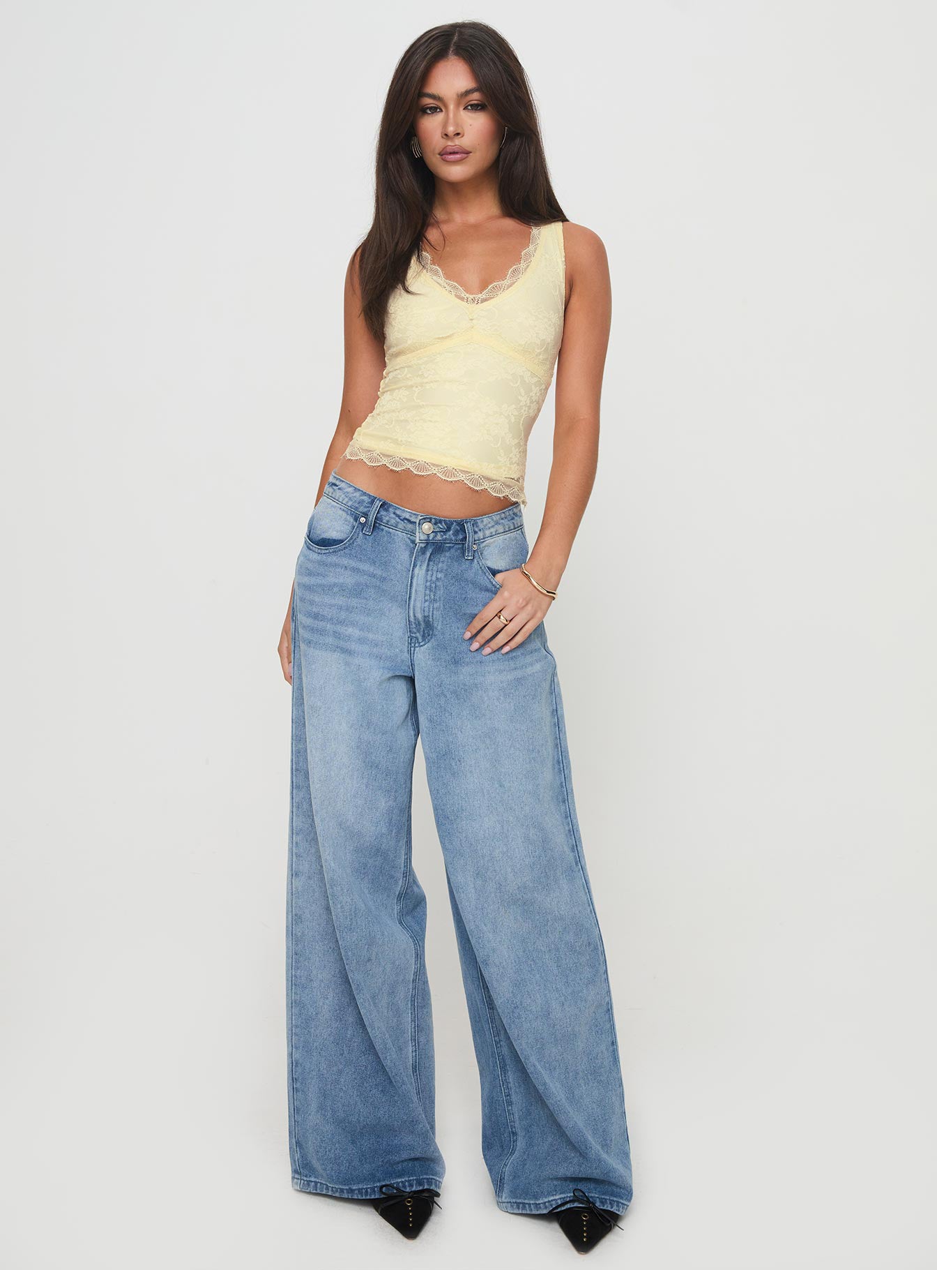 Far Away Top Yellow | Princess Polly