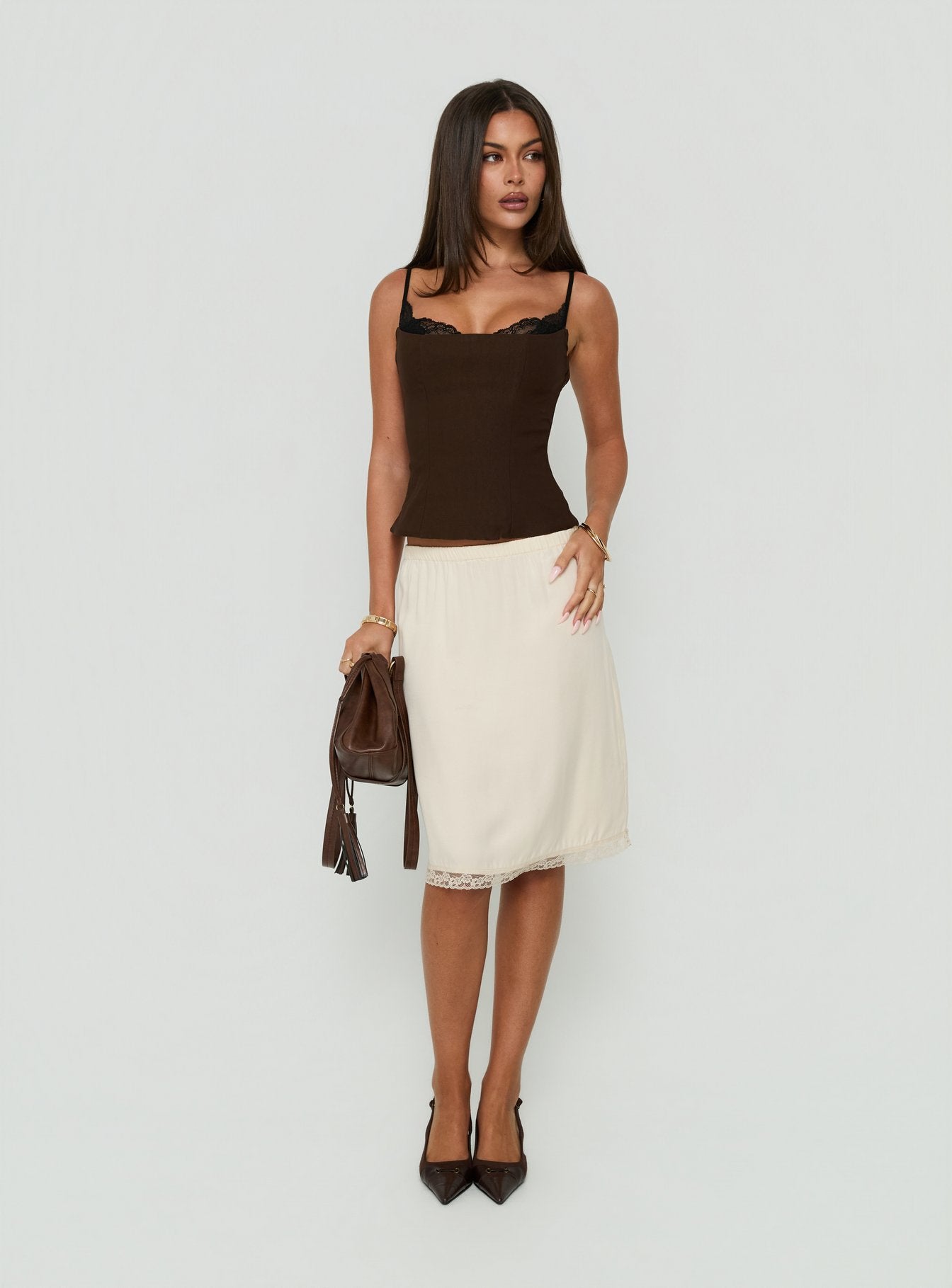 Renaissance Corset Top Chocolate / Black
