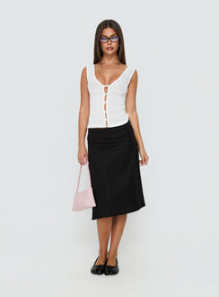 Fillipa Lace Button Down Top White