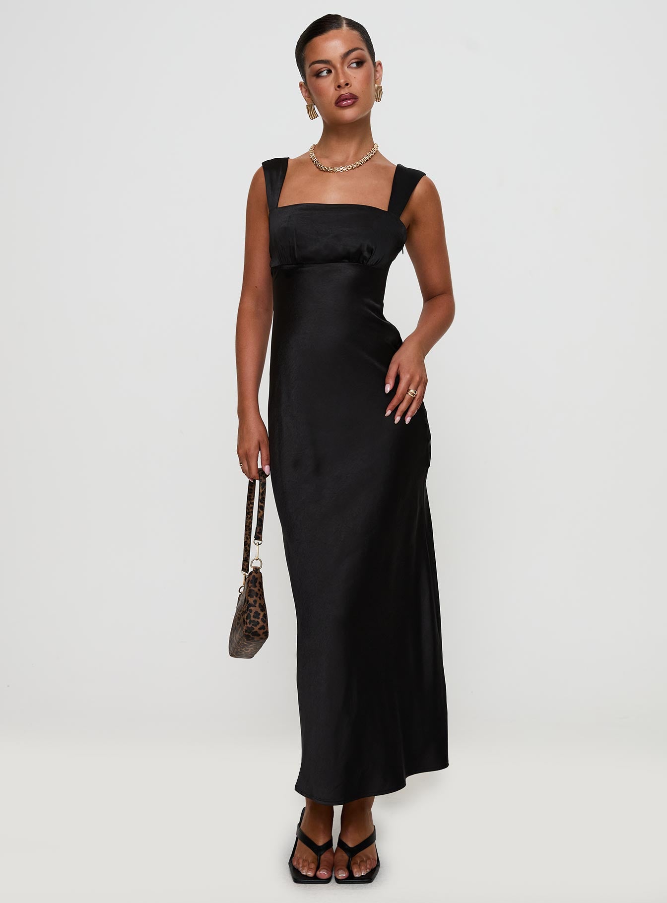 Radioactive Bias Cut Maxi Dress Black | Princess Polly Radioactive Bias Cut Maxi Dress Black | Princess Polly