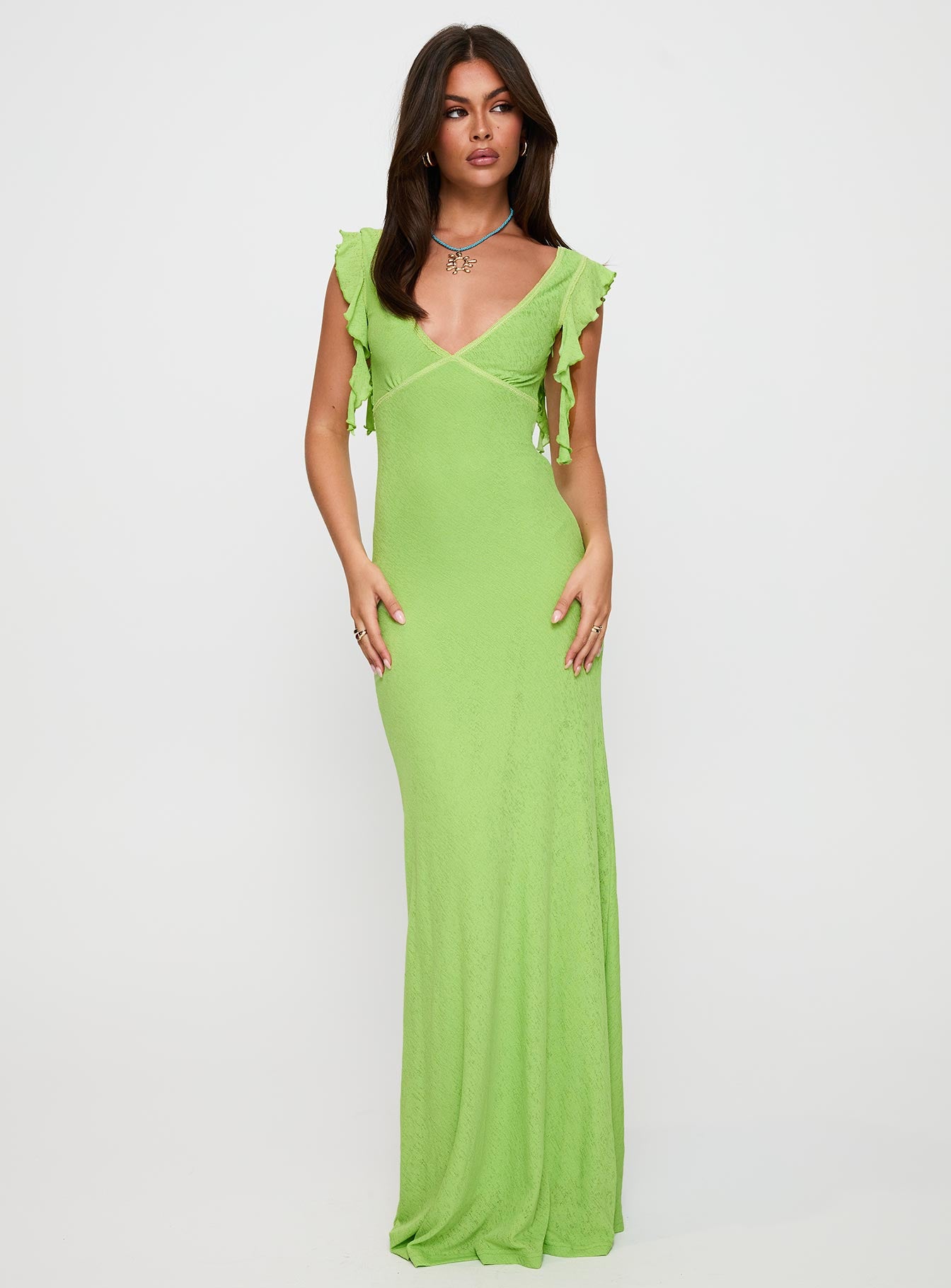 Soleila Maxi Dress Green Tonal | Princess Polly Soleila Maxi Dress Green Tonal | Princess Polly