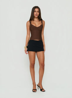 Justina Bandage Top Brown