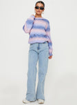 Marge Ombre Stripe Sweater Multi Princess Polly  regular 