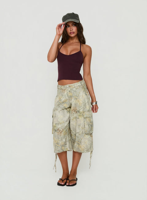 Cecilly Trim Racerback Top Plum