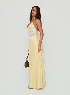 Klairee Halter Lace Maxi Dress Butter