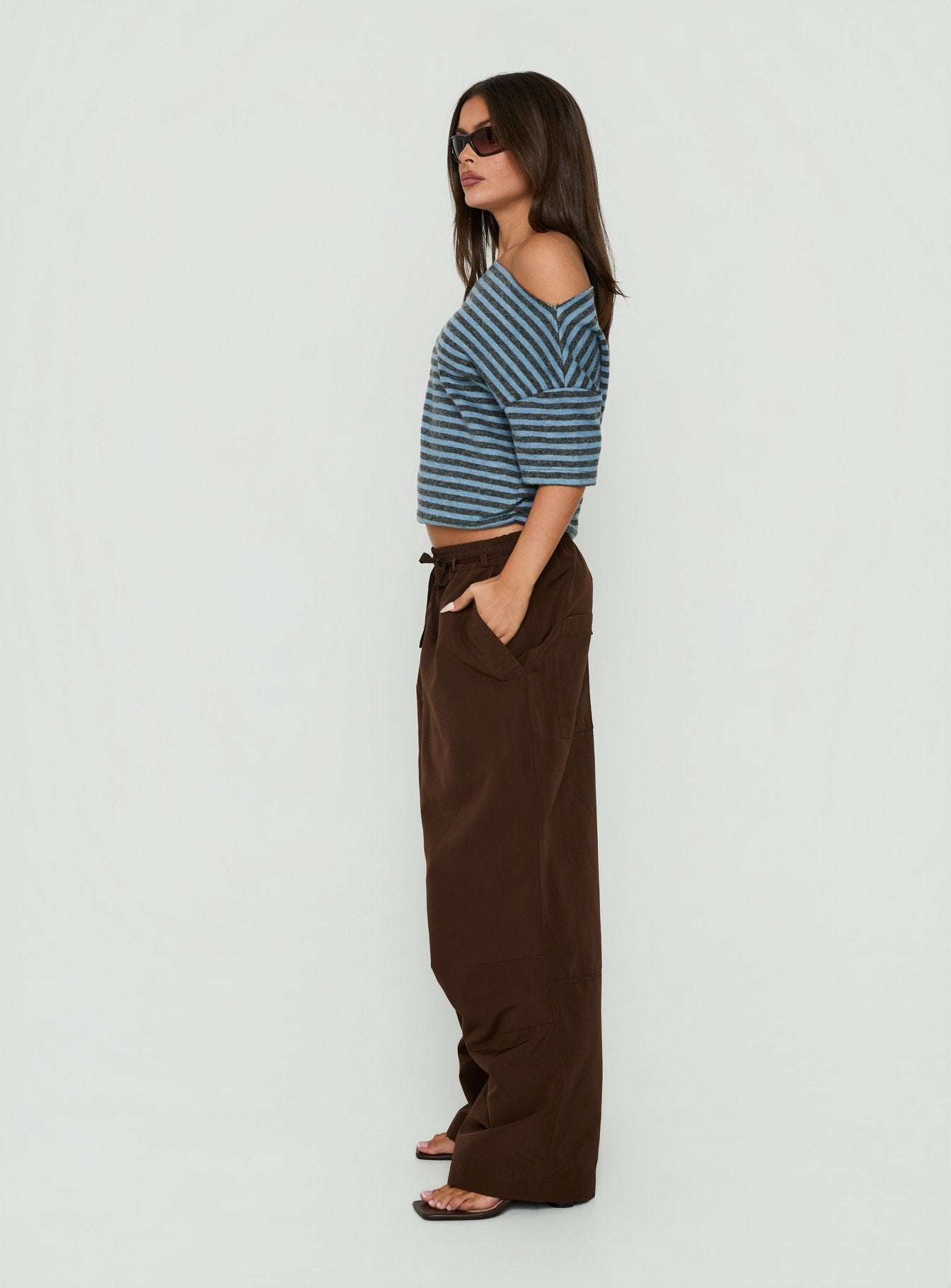 Signora Elasticated Waist Pants Chocolate