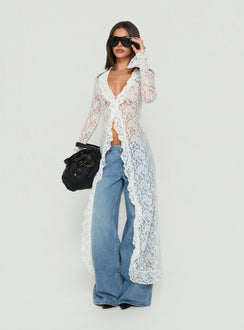 Long Nights Long Sleeve Lace Maxi Dress Moonlight