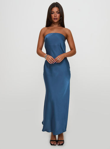 Blue Satin Dresses Blue Satin Dresses