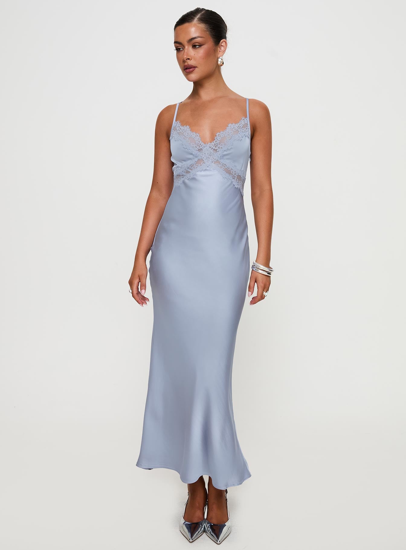 Treasure Bias Cut Maxi Dress | Blue | Womens | Princess Polly Treasure Bias Cut Maxi Dress | Blue | Womens | Princess Polly