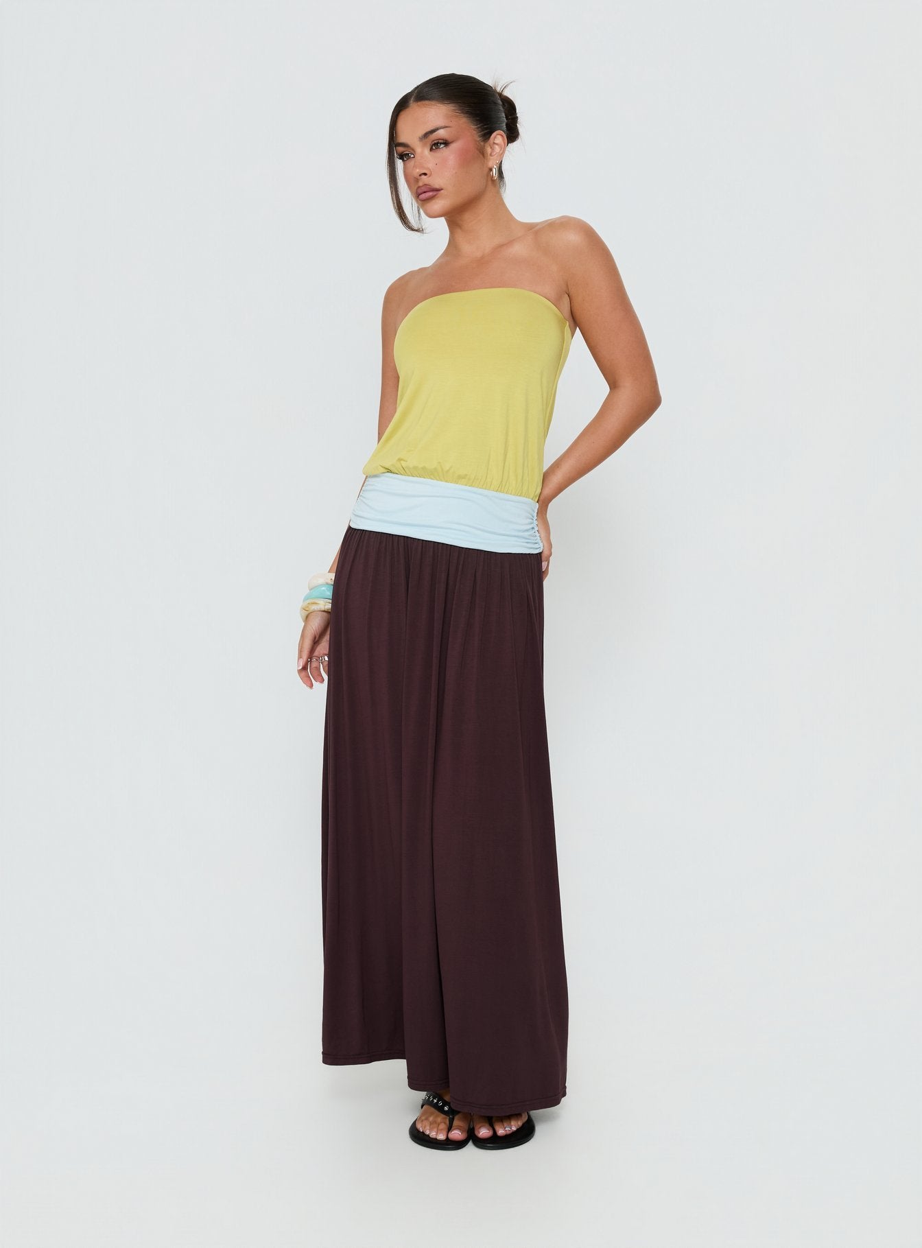 Heart Swarm Colour Block Strapless Maxi Dress | Multi | Womens Heart Swarm Colour Block Strapless Maxi Dress | Multi | Womens