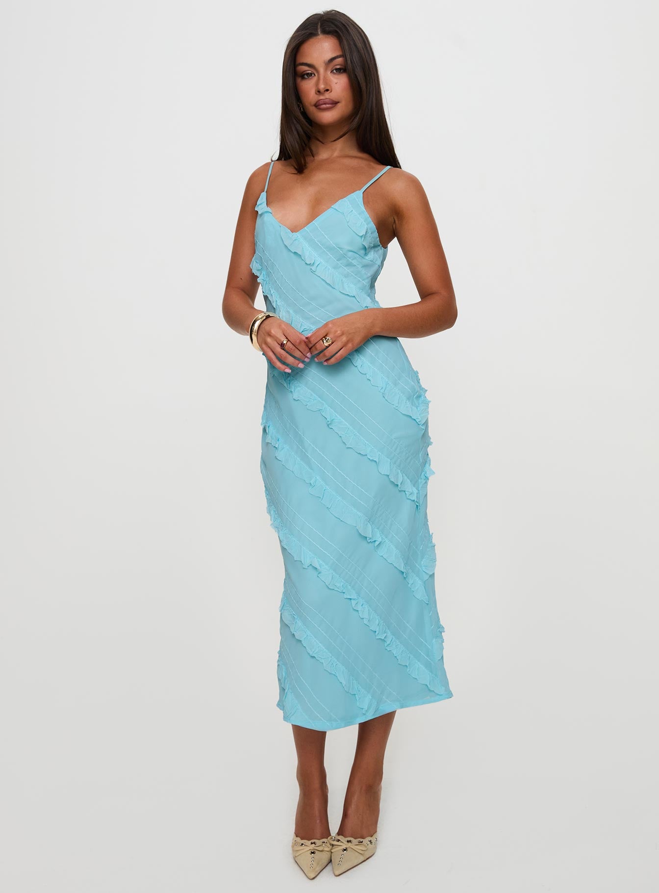 Lars Maxi Dress Turquoise | Princess Polly Lars Maxi Dress Turquoise | Princess Polly