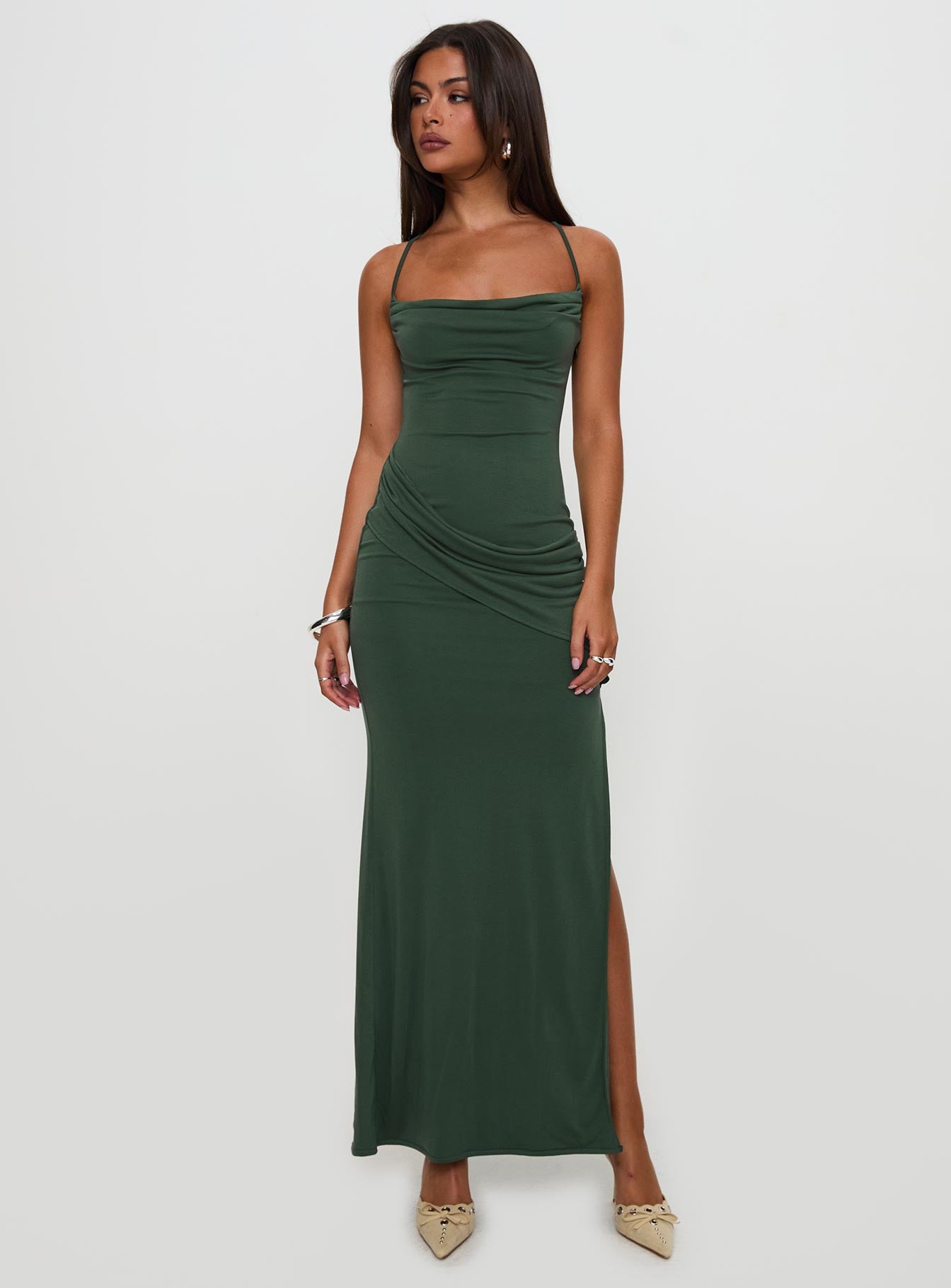marici maxi dress green Sand & 'Marici Maxi Dress' Green @rahneebransby #fortunateone