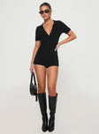 Syleem Knit Romper Black