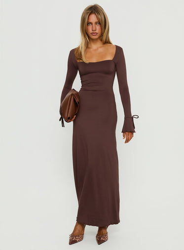 Brown Long Sleeve Dresses