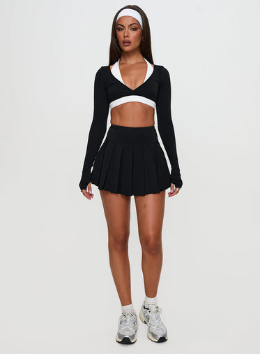 Vitality Long Sleeve Active Crop Black