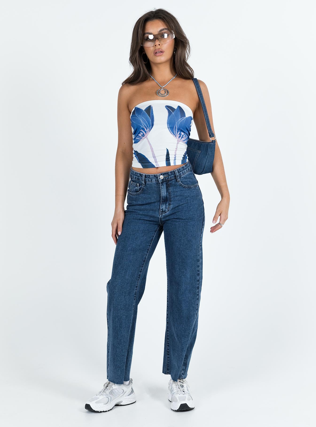 product Princess Polly Mid Rise  Boundless Denim Jeans Dark Wash