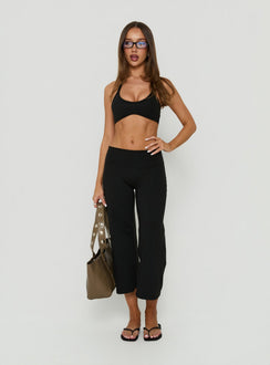 Symmetry Active Wide Leg Capri Pants Black