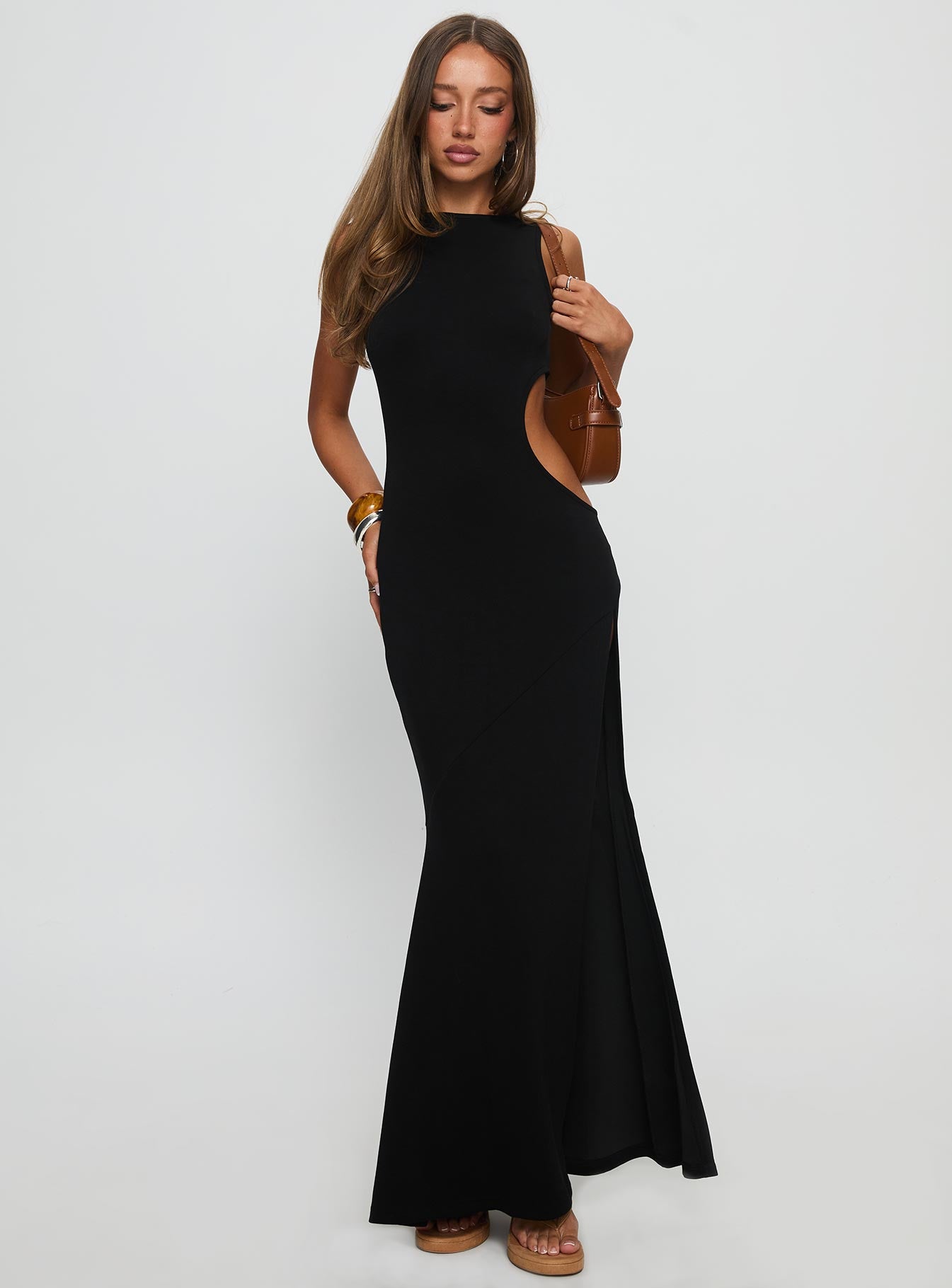 Sorcerer Keyhole Maxi Dress Black | Princess Polly Sorcerer Keyhole Maxi Dress Black | Princess Polly