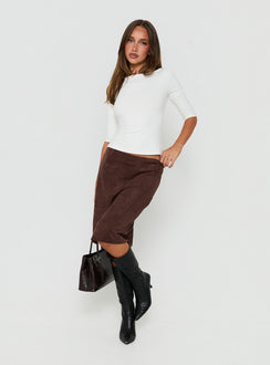 Daily Define Boatneck 3/4 Sleeve Top White