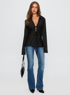 Way Life Goes Long Sleeve Top Black