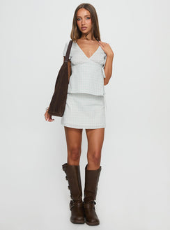 Prominent Wrap Top Green Check