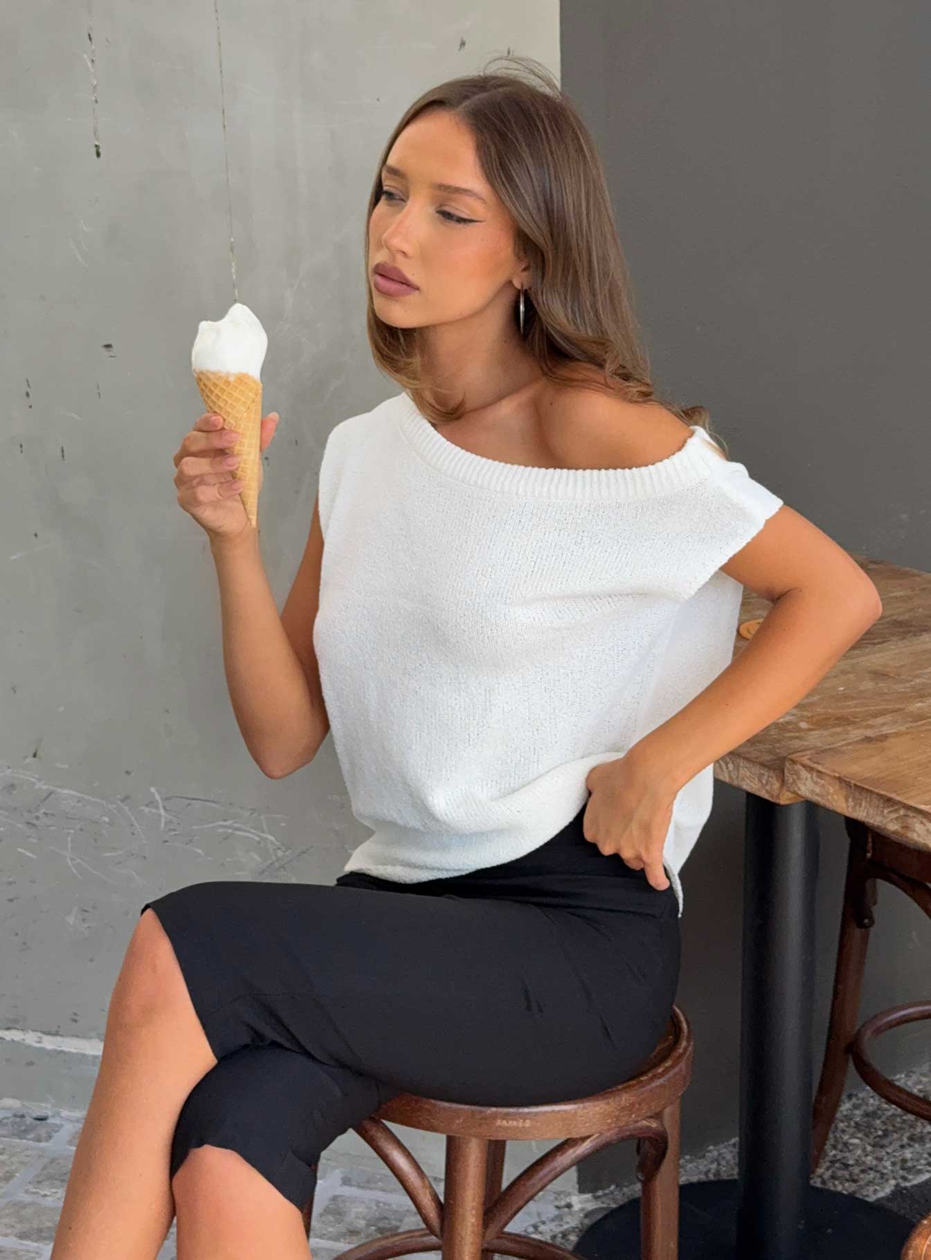Ashfield Off Shoulder Top White